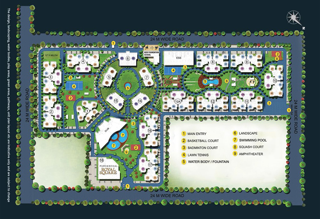 Purvanchal Royal City Site Plan